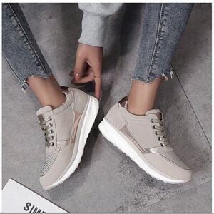 👟 Casual Sporty Sneaker Metallic Grey